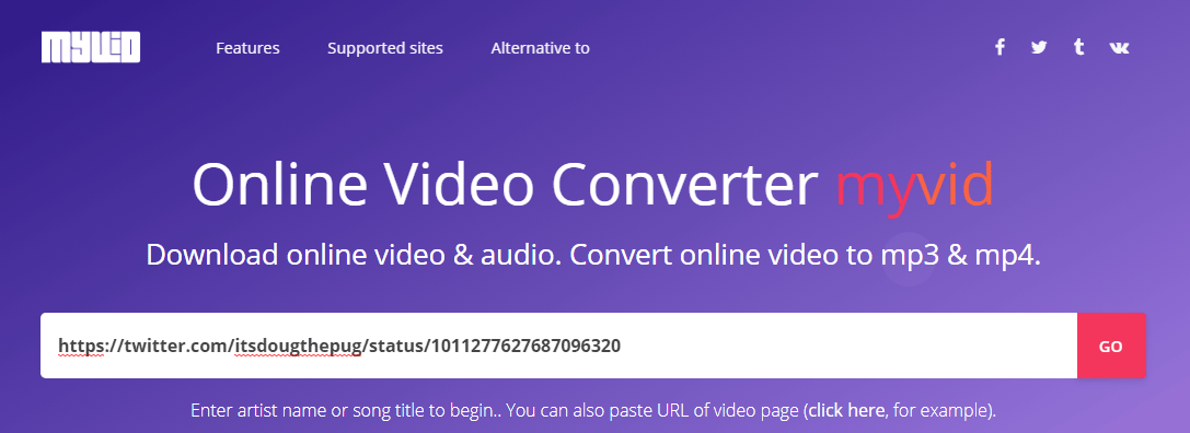 twitter link to video converter